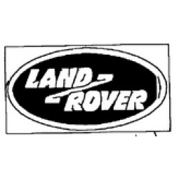MUC2002 | Stemma Land Rover, Posteriore, Argento sullo sfondo Nero